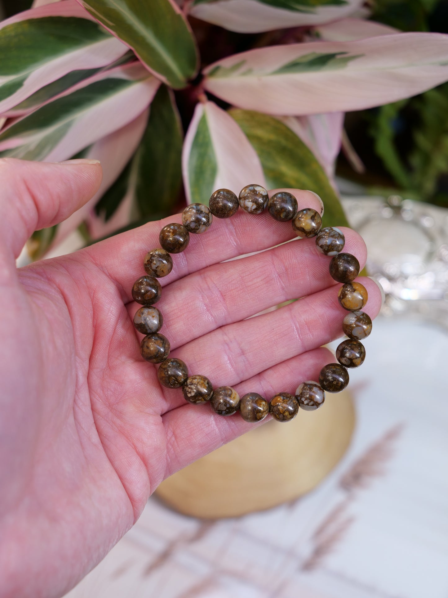 African Opal 8mm Beaded Natural Gemstone Elastic Bracelet, Genuine Top Grade Gift Jewelry, Men Women Fashion Crystal Energy Jewellery