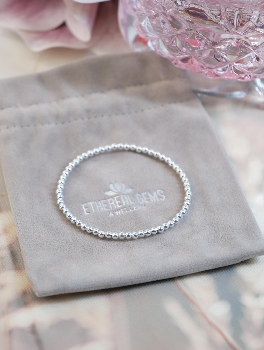 Sterling Silver 3mm Bracelet, Stacking bracelet, Sterling Silver Elastic Bracelet, Minimalist bracelet, Simple bracelet, Statement bracelet