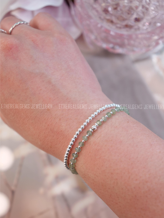 Sterling Silver 3mm Bracelet, Stacking bracelet, Sterling Silver Elastic Bracelet, Minimalist bracelet, Simple bracelet, Statement bracelet
