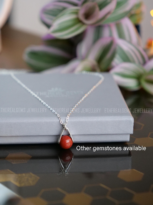 Gemstone Necklace, Natural Gemstone Sterling Silver Necklace, Gemstone pendant, Gemstone jewellery, Gemstone gift, Women Fashion Jewelry