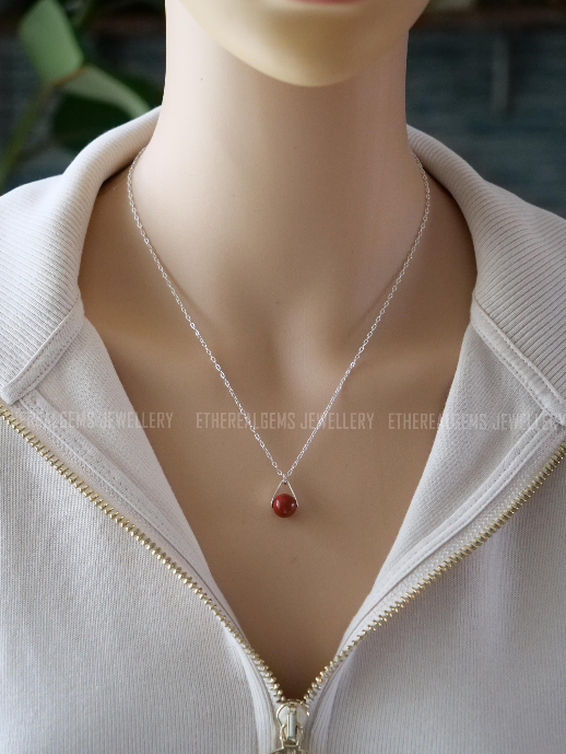 Gemstone Necklace, Natural Gemstone Sterling Silver Necklace, Gemstone pendant, Gemstone jewellery, Gemstone gift, Women Fashion Jewelry