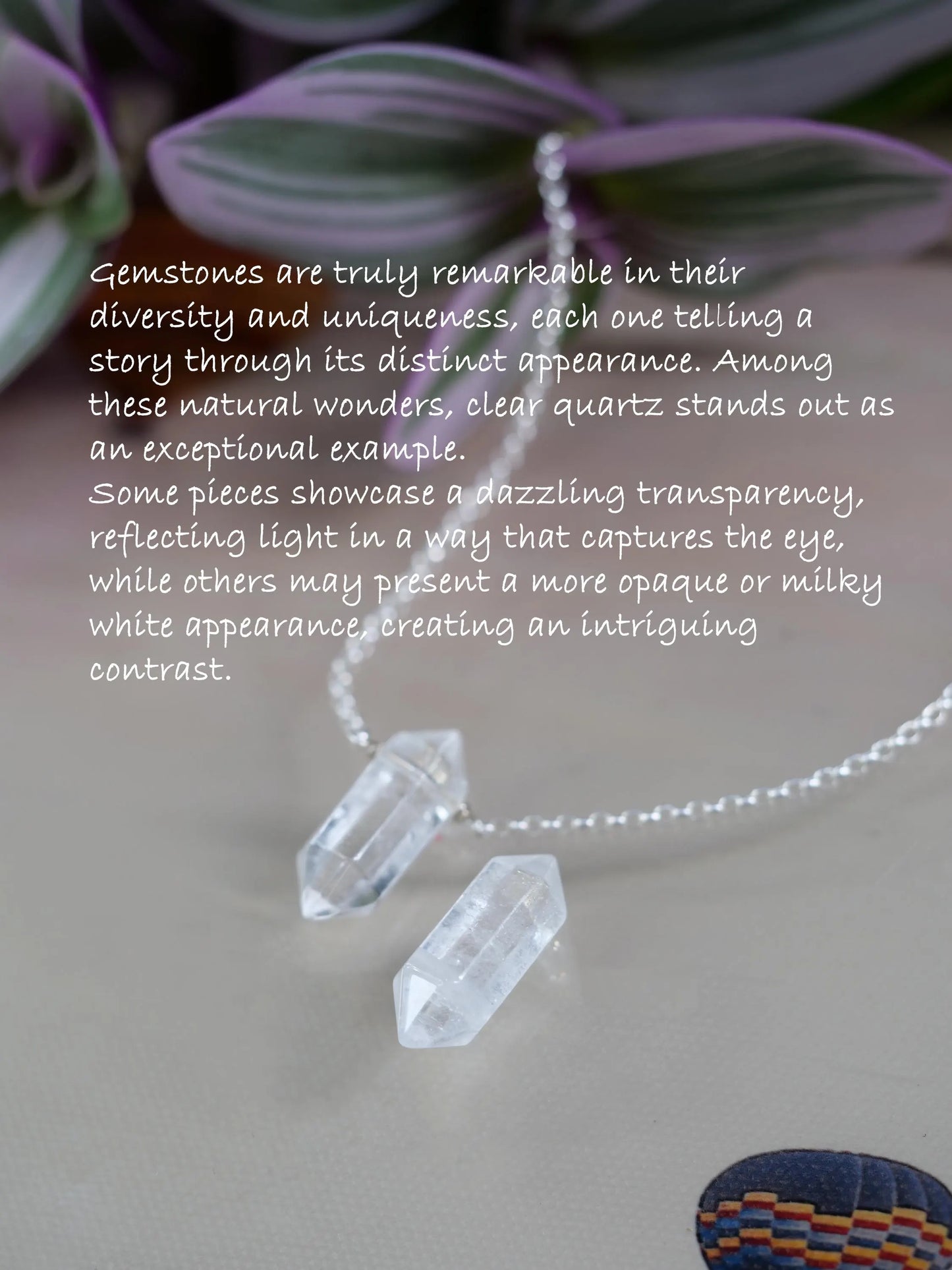 Quartz Point Natural Gemstone Sterling Silver Pendant Necklace,Genuine Top Grade Gift Jewelry,Women Fashion Crystal Energy Jewellery