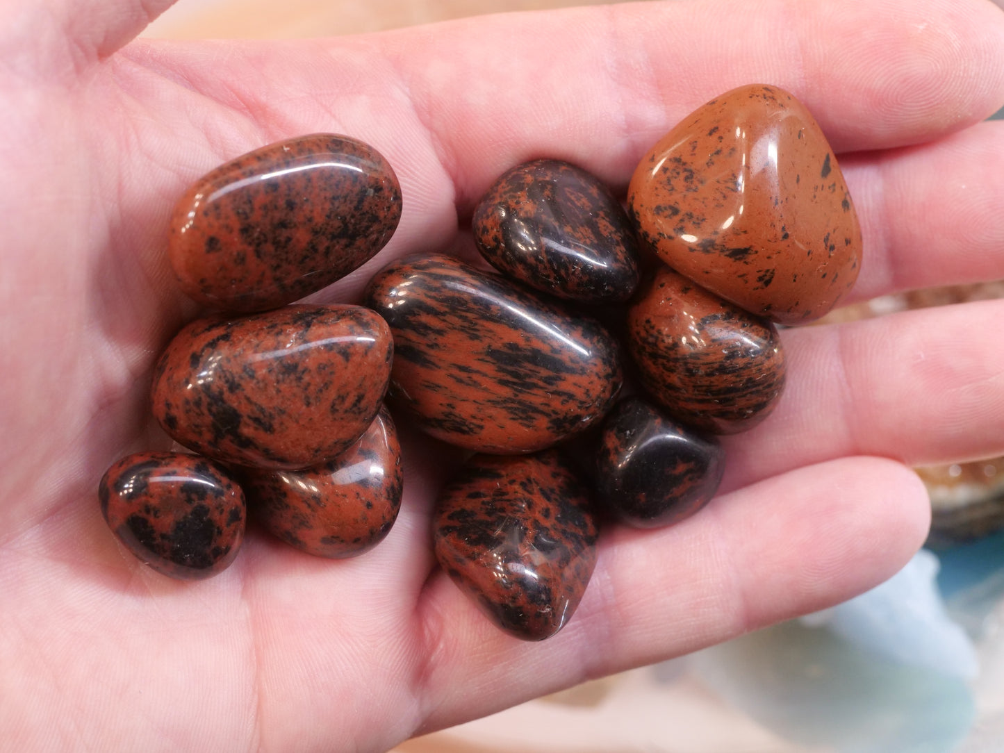 Mahagony Obsidian Natural Tumbled Gemstones