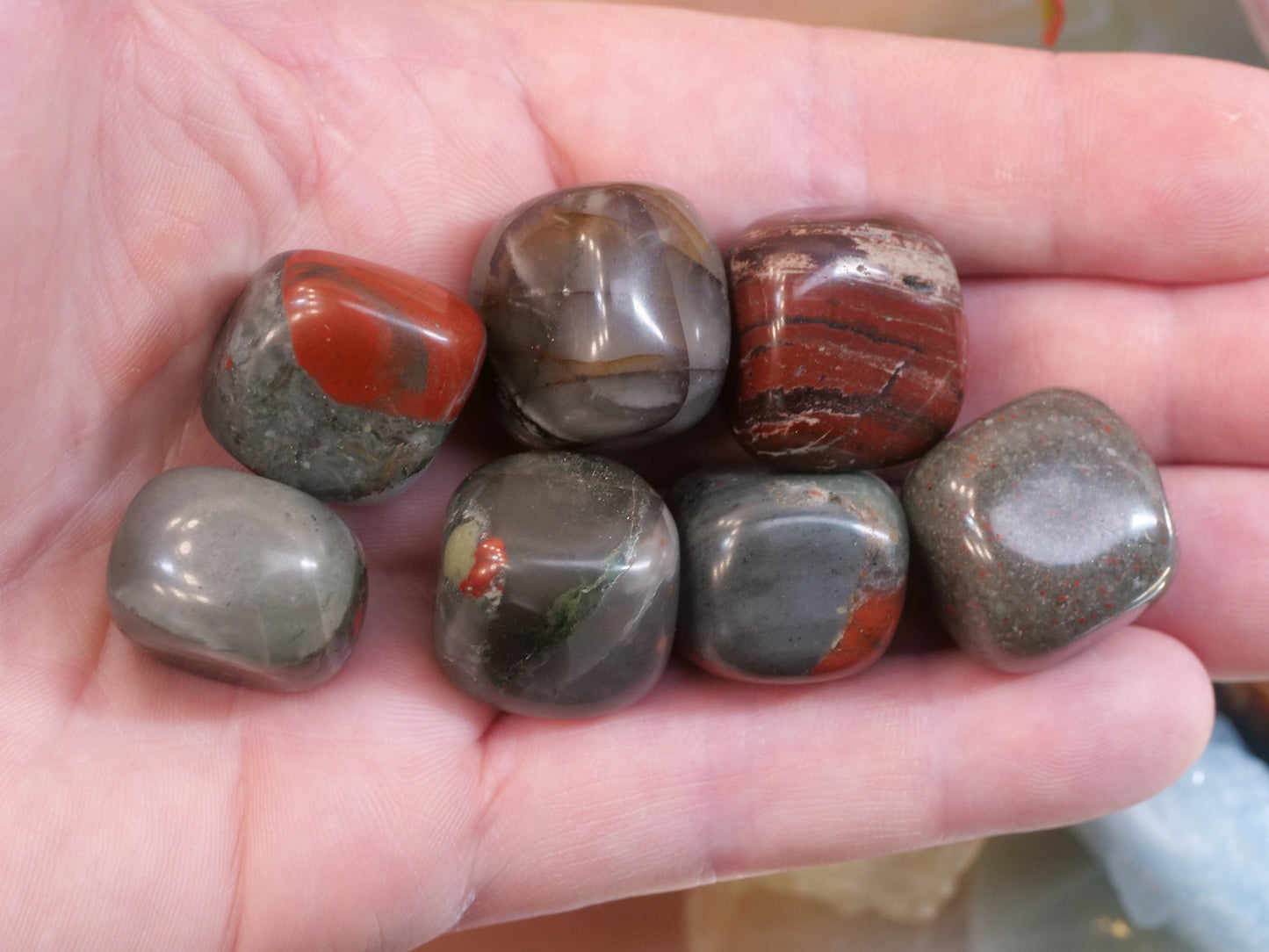 Bloodstone Natural Tumbled Gemstones