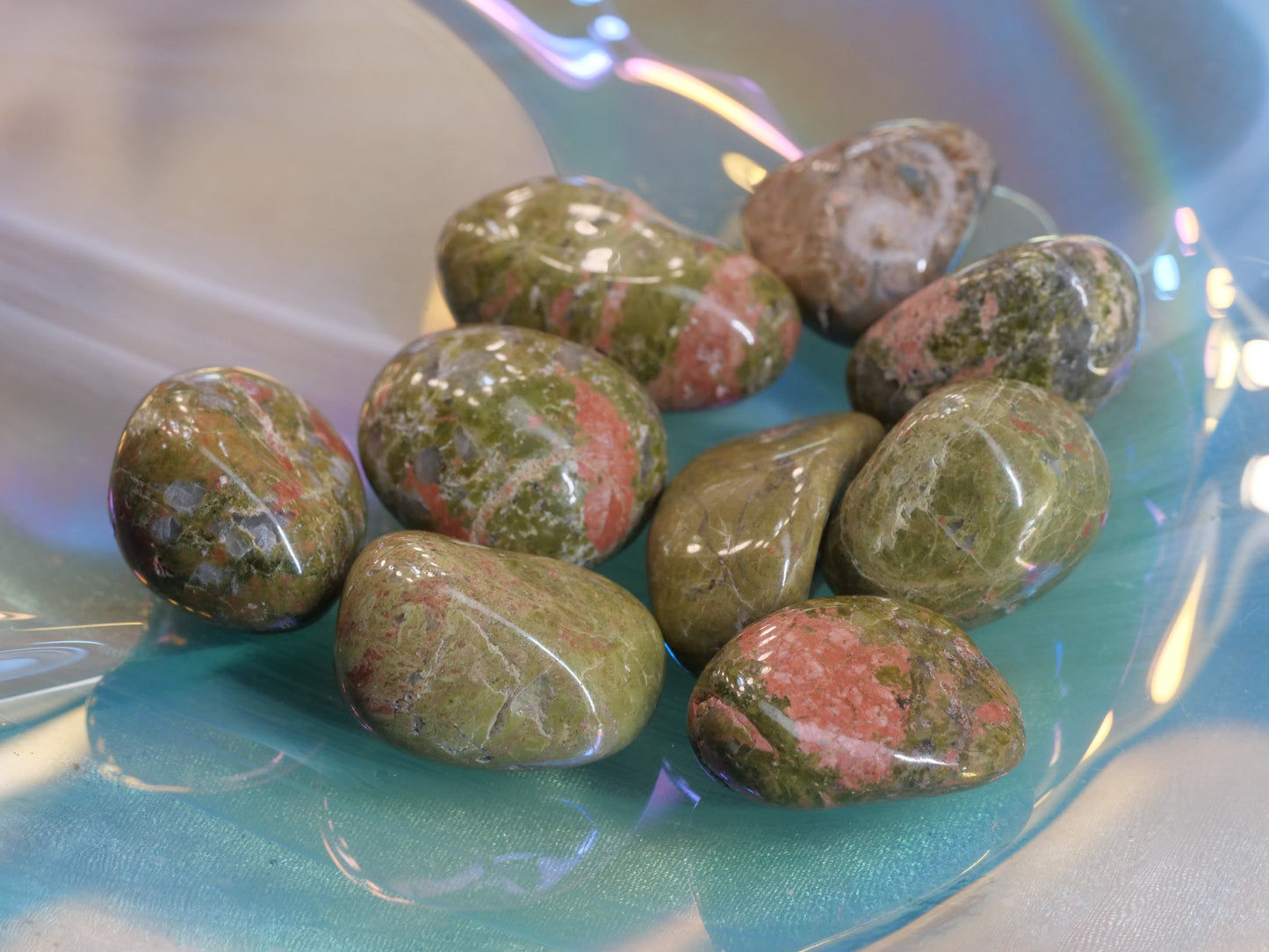 Unakite Natural Tumbled Gemstones