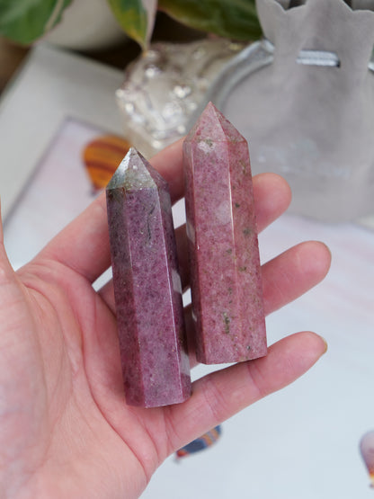 Rhodochrosite 3-inch Natural Energy Crystal Tower Point Mineral Gemstone, Home Decoration Obelisk Gift Meditation Wand Gem