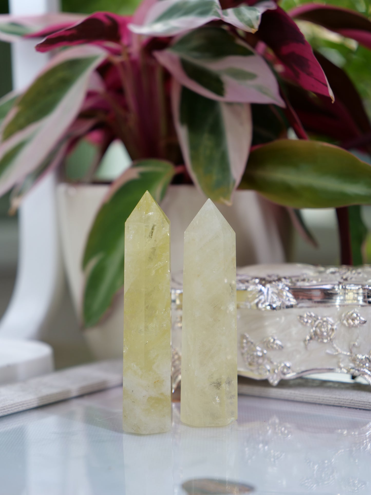 Citrine 3-inch Natural Energy Crystal Tower Point Mineral Gemstone, Home Decoration Obelisk Gift Meditation Wand Gem