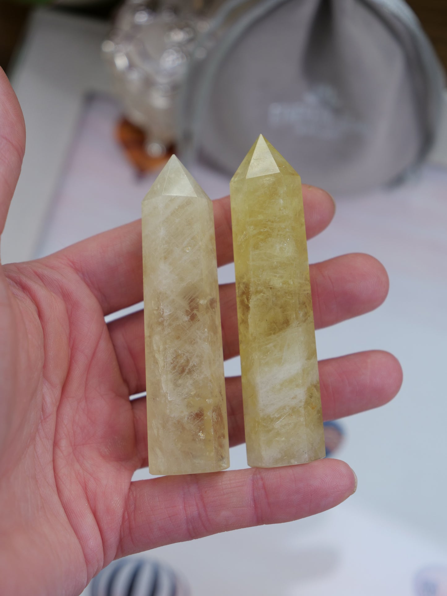 Citrine 3-inch Natural Energy Crystal Tower Point Mineral Gemstone, Home Decoration Obelisk Gift Meditation Wand Gem