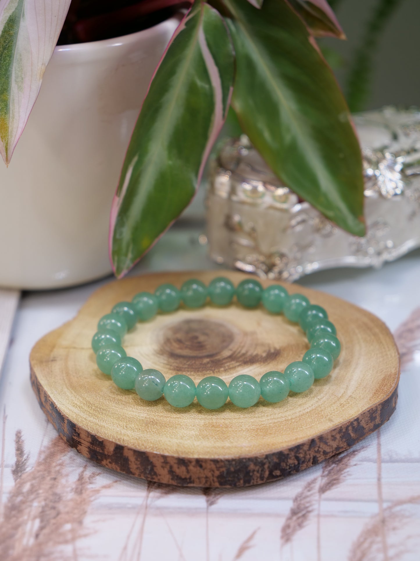 Green Aventurine 8mm Beaded Natural Gemstone Elastic Bracelet, Genuine Top Grade Gift Jewelry, Men Women Fashion Crystal Energy Jewellery