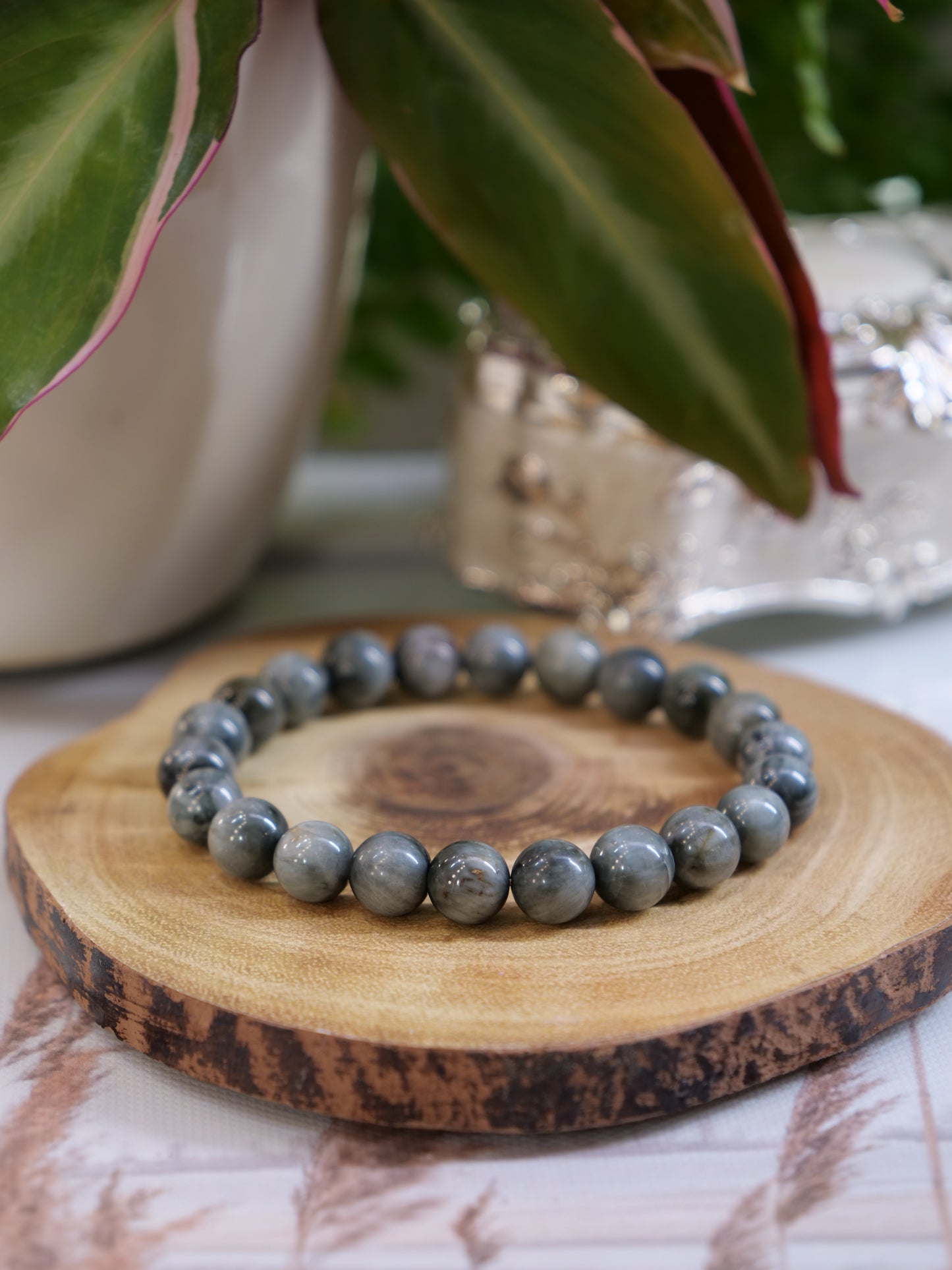 Eagle Eye 8mm Beaded Natural Gemstone Elastic Bracelet, Genuine Top Grade Gift Jewelry, Men Women Fashion Crystal Energy Jewellery