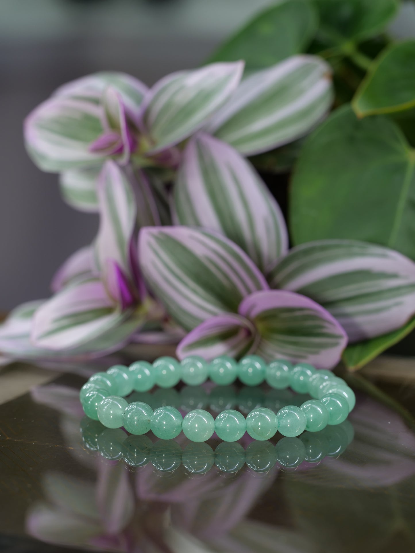 Green Aventurine 8mm Beaded Natural Gemstone Elastic Bracelet, Genuine Top Grade Gift Jewelry, Men Women Fashion Crystal Energy Jewellery