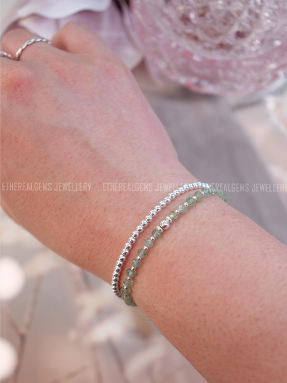 Sterling Silver 3mm Bracelet, Stacking bracelet, Sterling Silver Elastic Bracelet, Minimalist bracelet, Simple bracelet, Statement bracelet
